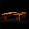 Image 1 : George Nakashima, Slab Benches, pair
