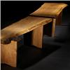 Image 3 : George Nakashima, Slab Benches, pair