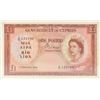 Image 2 : CYPRUS 1956 1 Pound Banknote   EF