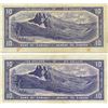 Image 8 : 1954 Bank of Canada A Lot of 14 BC-40 $10.00 Modified Portrait Banknotes VG-VF+