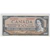 Image 1 : 1954 Bank of Canada $100.00 BC-43c S/N B/J8720087 Modified Portrait Banknote UNC