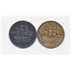 Image 1 : TOKENS PE-10 A Lot of 2 Ships and Colonies BR-997 Both Very Fine