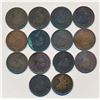Image 2 : TOKENS 1843 Victoria Halfpenny NS-1F A Lot of 14 Unchecked Pieces