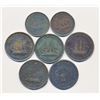 Image 1 : TOKENS 1840-1854 A Mixed Lot of 7 Maritime Regal Coins Very Good-Fine+