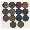 Image 1 : TOKENS 1843 A Lot of 14 NB-1A1 Halfpenny AGood-Very Fine