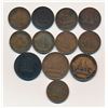 Image 1 : TOKENS 1843-1854 A Lot of 12 New Brunswick Semi-Regal Very Good-Fine+