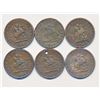 Image 1 : TOKENS 1854 A Lot of 6 PC-6C2 Bank of Upper Canada Penny A Good-Very Fine