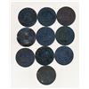 Image 1 : TOKENS 1816 A Lot of 10 Montreal Half Penny AGood-Very Fine