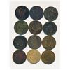 Image 1 : TOKENS 1820 A Study Group of 12 Bust and Harp Tokens Good-Fine