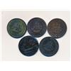 Image 1 : TOKENS 1781 A Lot of 5 Anonymous and Miscellaneous Tokens Very Good-Fine+