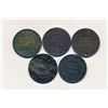 Image 2 : TOKENS 1781 A Lot of 5 Anonymous and Miscellaneous Tokens Very Good-Fine+