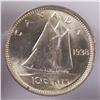 Image 1 : CANADA 1938 10 Cents CCCS MS-64