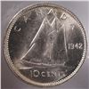 Image 1 : CANADA 1942 10 Cents Rotated Die CCCS MS-63