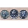 Image 2 : Royal Canadian Mint 1973-1990 A Lot of 9 Proof Dollars  3.39 OZ. AG