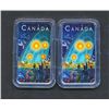 Image 2 : Royal Canadian Mint 2017 2 x $20.00 Shag Harbour Incident w/Flashlights .9999