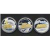 Image 1 : Royal Canadian Mint 2017 A Set of Locomotives in 3 Hole Steel Box .9999 AG 3 OZ.