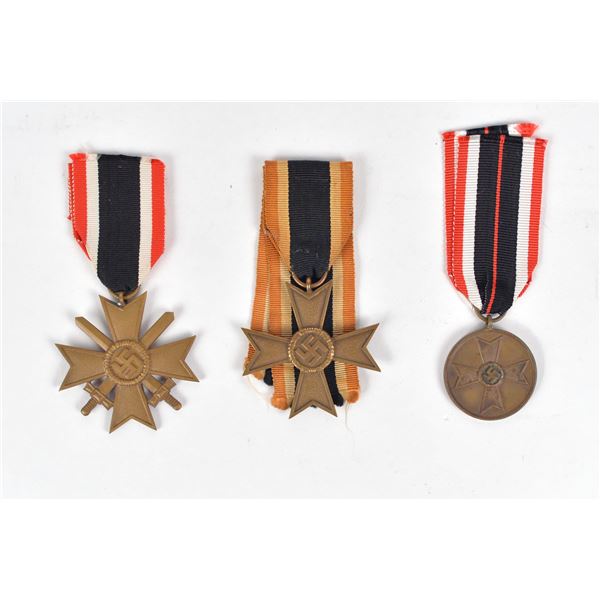 Three medals, World War II