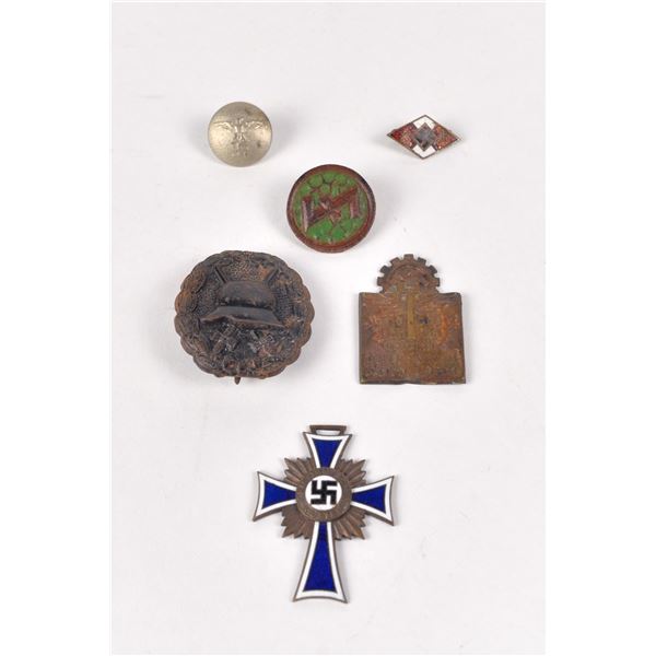 Lot of six nazi items