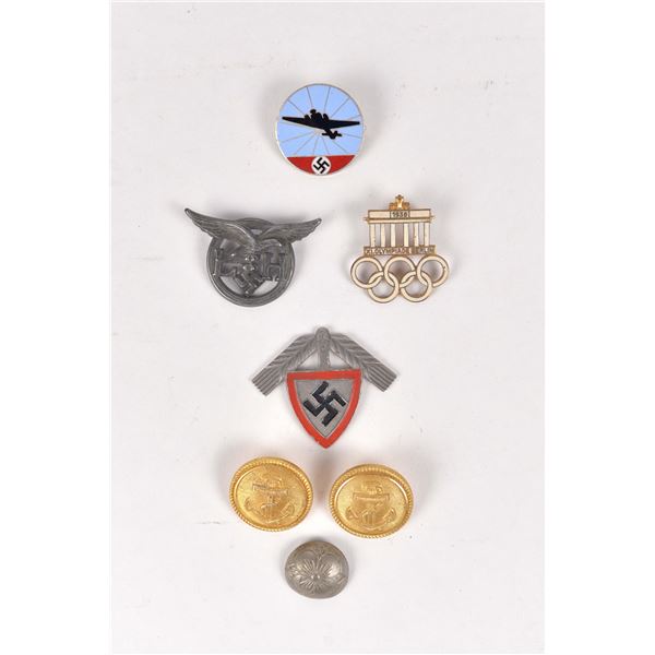 Lot of seven nazi items