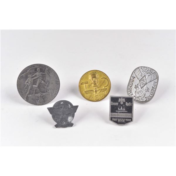 Lot of five nazi tinnies
