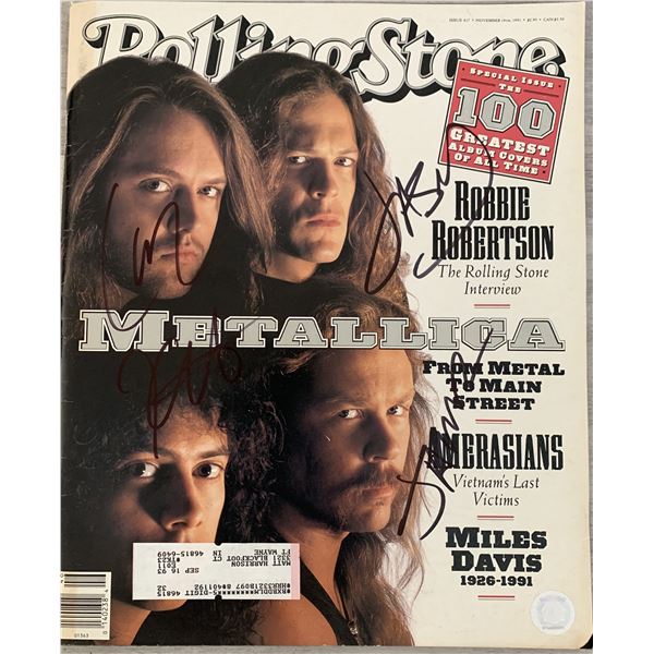Metallica signed Rolling Stone magazine