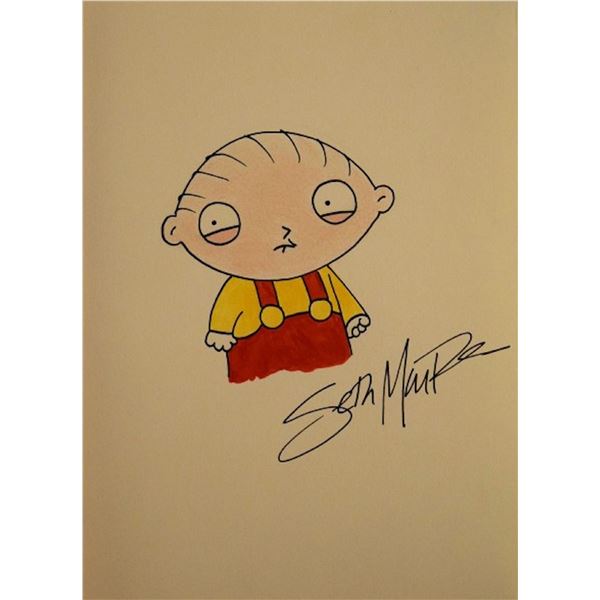Family Guy Stewie Griffin original Seth MacFarlane signed drawing