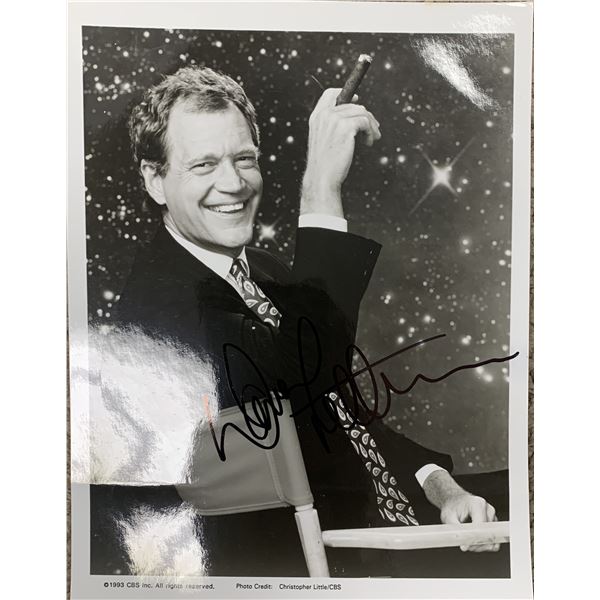 David Letterman signed photo