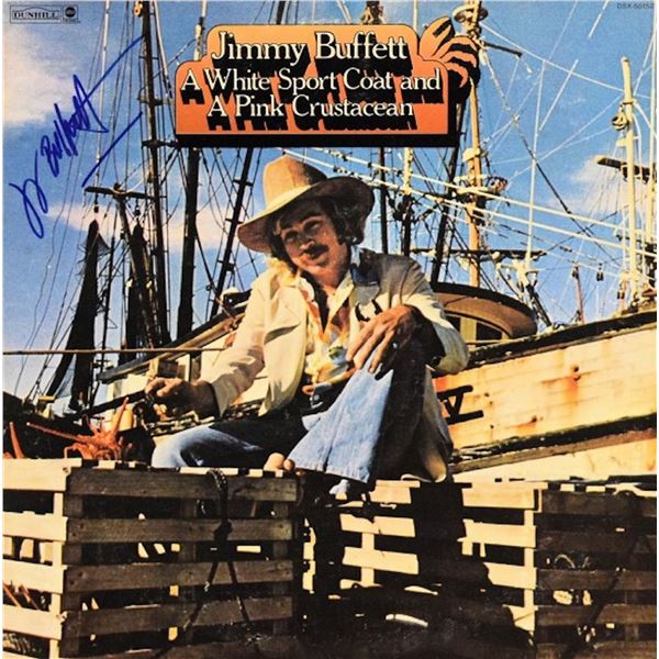 Jimmy Buffett signed A White Sport Coat and a Pink Crustacean 1973 double album