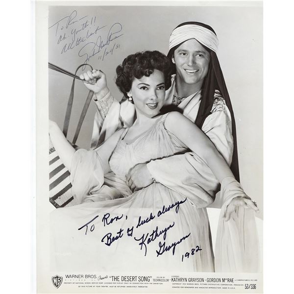 The Desert Song Kathryn Grayson and Gordon MacRae signed movie photo
