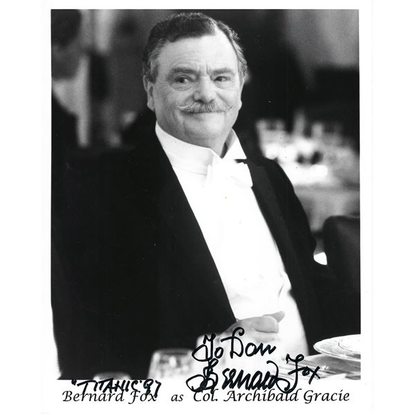 Titanic Bernard Fox signed movie photo