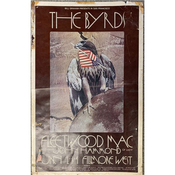 The Byrds Fleetwood Mac original Fillmore poster