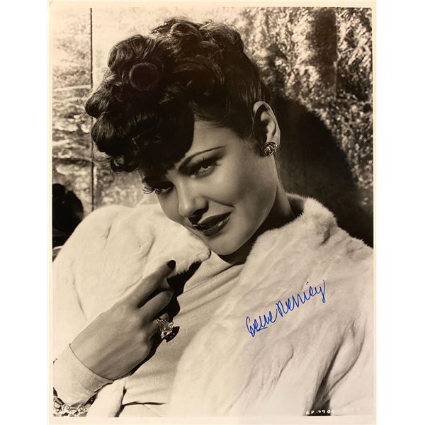 Gene Tierney signed photo