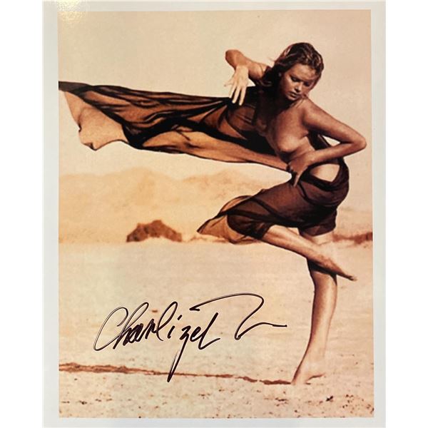Charlize Theron signed photo