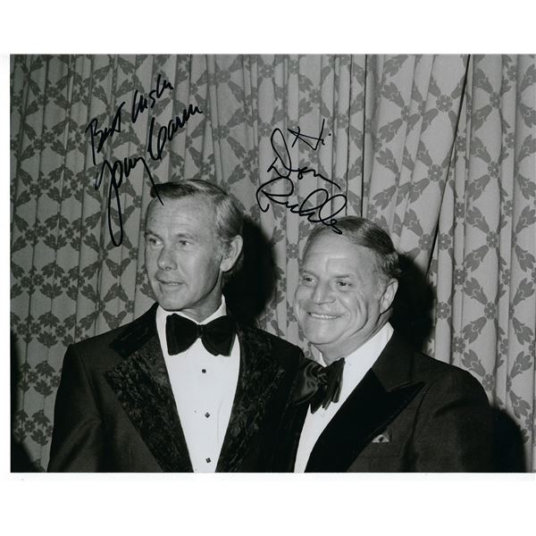Johnny Carson and Don Rickles signed photo