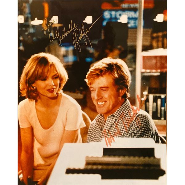 Up Close & Personal Michelle Pfeiffer and Robert Redford signed movie photo