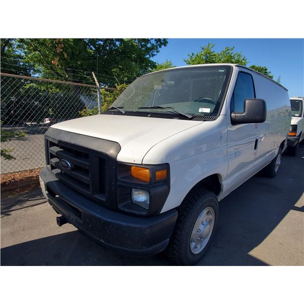 2008 FORD E150, 6 DR UTILITY VAN, WHITE, VIN#1FTNE14W78DA98797,