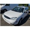 Image 1 : 2007 FORD FOCUS SE, 4DR STATION WAGON, WHITE, VIN # 1FAFP36N87W206383,