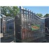 Image 2 : STEELMAN BLACK 8' X 20PCS GALVANIZED STEEL FENCING SYSTEM AND 14' BI-PARTING DRIVEWAY GATE WITH