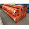 Image 2 : 8 - 20' X 42" INDUSTRIAL PALLET RACKING UPRIGHTS AND 34 - 9' X 4" CROSS BEAMS