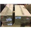 Image 1 : 3 ASSORTED FIREPIT TABLE GLASS WIND GUARDS, 2 - 21" SQUARE GUARDS AND 1 - 28" ROUND GUARD
