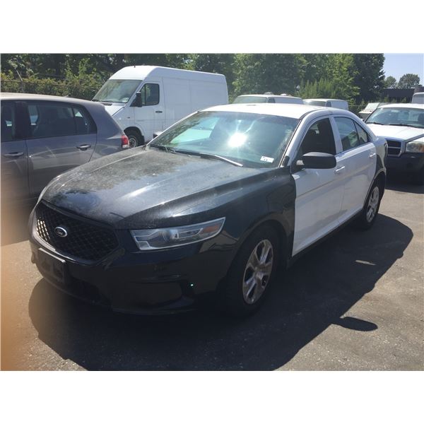 2014 FORD TAURUS INTERCEPTOR, 4DR SEDAN, BLACK & WHITE, VIN # 1FAHP2MK5EG118569,