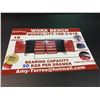Image 2 : RED STEELMAN 10 DRAWER 2 DOOR WORK BENCH H36" X W88" X D26" WITH ANTI-SLIP LINING