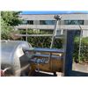 Image 2 : LARGE STAINLESS STEEL COMMERCIAL DOUBLE WALLED BREWERY TANK H13' X W4' WITH AGITATOR AND METAL BASE