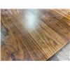 Image 2 : RUSTIC DARK WOOD COLOURED TABLE TOP 30" X 54" WITH 2 BLACK METAL T-SHAPE BASES