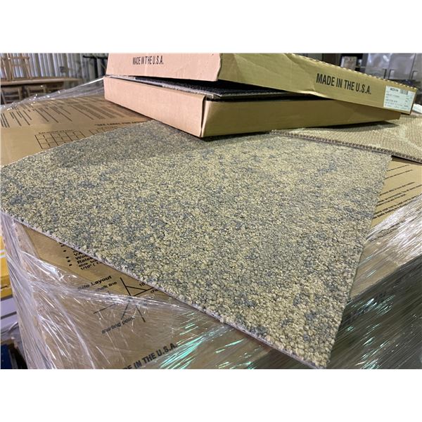 LARGE PALLET OF APPROXIMATELY 3,070 SQ. FT ASSORTED COMMERCIAL GRADE CARPET TILES