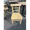 Image 3 : SQUARE LIGHT WOOD COLOURED TABLE W24" X D24" X H30" WITH ALUMINUM LIGHT WOOD COLOURED CHAIR