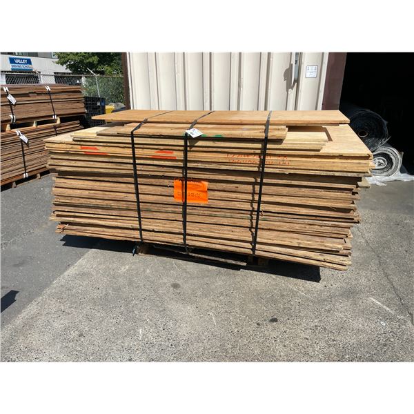 LARGE PALLET OF ASSORTED SIZE PLYWOOD SHEETS *MUST TAKE ALL*