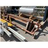 Image 1 : 2 HEAVY DUTY INDUSTRIAL METAL SAW HORSES AND INDUSTRIAL MOBILE METAL A-FRAME ROLLED PRODUCT CART