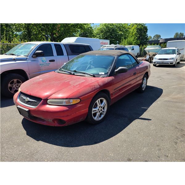 2000 CHRYSLER SEBRING, 2DR CONVERTIBLE COUPE, RED, VIN # 3C3EL45H9YT265781,