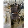 Image 2 : BROWN 46" SQUARE METAL FRAMED GLASS TOP 5PCS BAR HEIGHT TABLE & CHAIRS SET